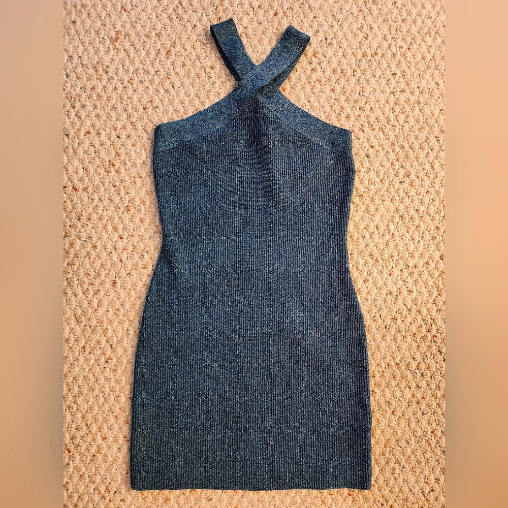 NWT Green Glitter Crisscross Dress